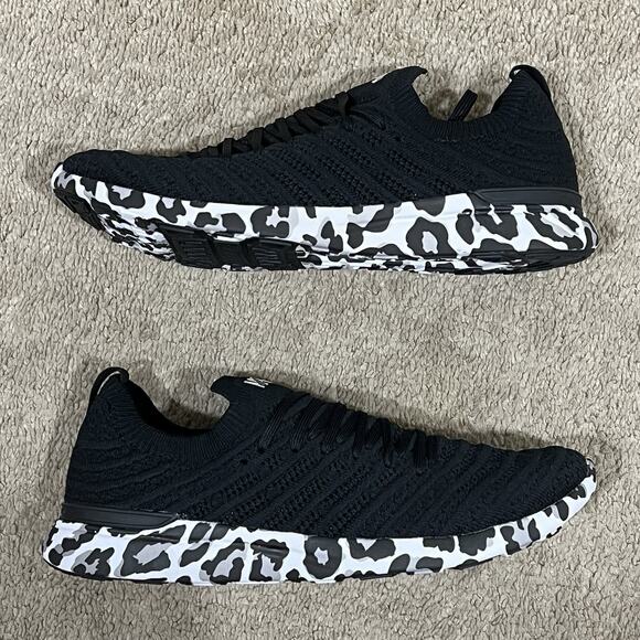APL Techloom Wave Black Leopord Women’s Size 10 Run Athleisure Walking New - Picture 3 of 8